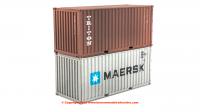 4F-028-052 Dapol 20ft Container Twin Pack - Maersk and Triton with weathered finish